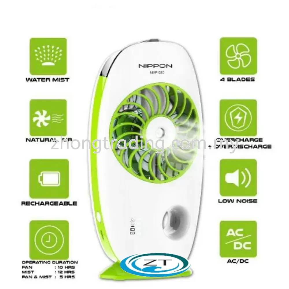 Nippon Rechargeable Handy Mist Fan -NMF-030