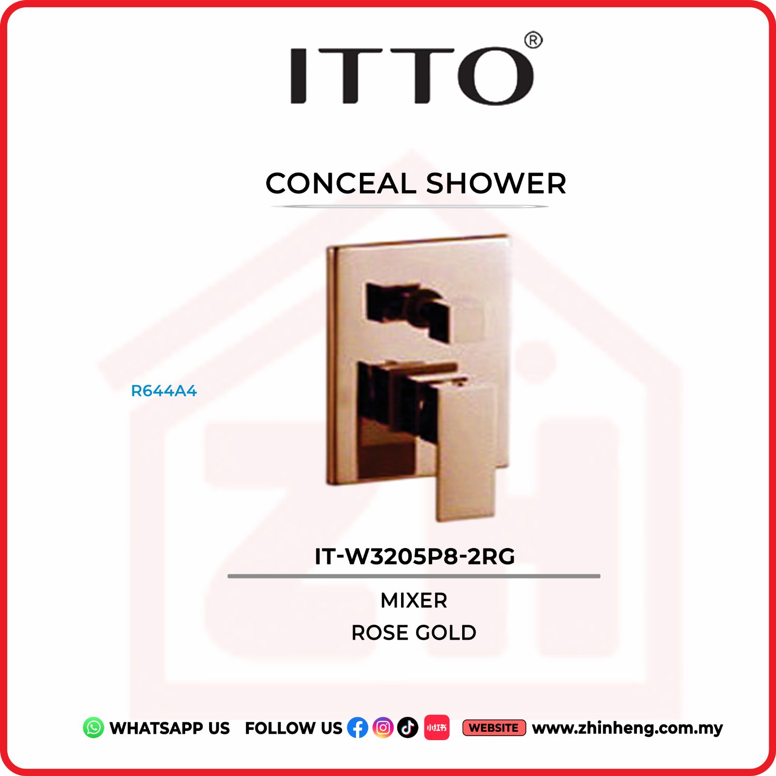 ITTO CONCEAL SHOWER TAP  IT-W3205P8-2RG