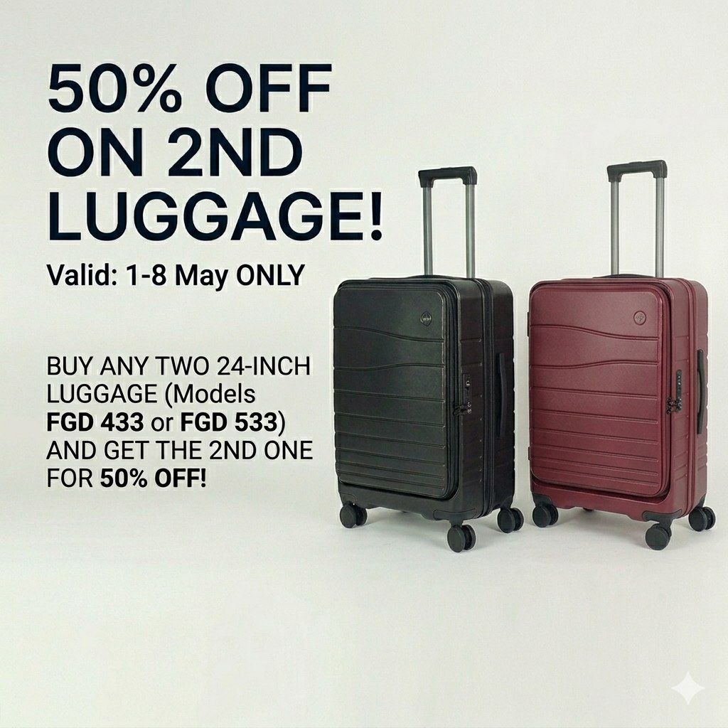 Samel 24" FGD 533 Japanese Concept Shinpurusa Premium Expandable Front-Open 100% PC Luggage