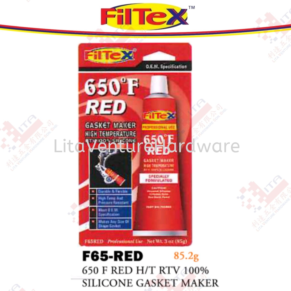 FILTEX BRAND RED GASKET MAKER - F65RED