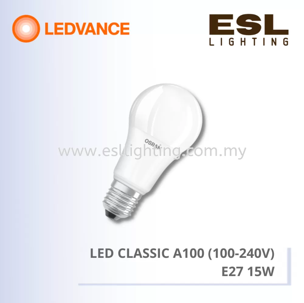 LEDVANCE LED CLASSIC A100 (100-240V) LV CLA 15W/830 865 100-240V FR E27 - 4099854020261 4099854020292 