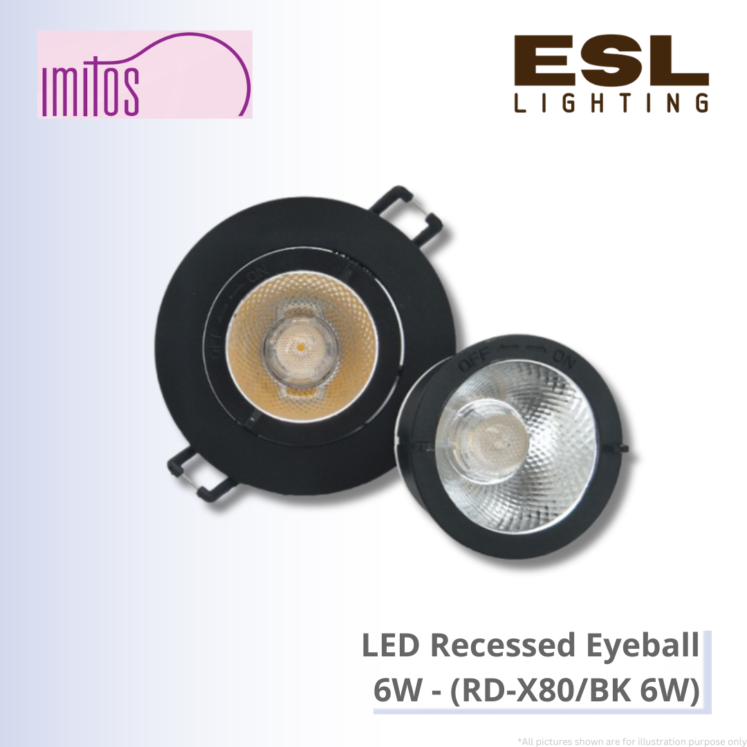 IMITOS LED Recessed Eyeball 6W - RD-X80/BK 6W
