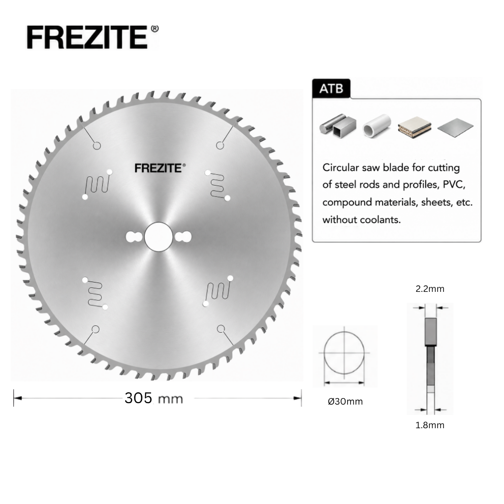 Frezite 305MM X 2.2/1.8 X 30H X 60T DRY CUT TCT SAW BLADE