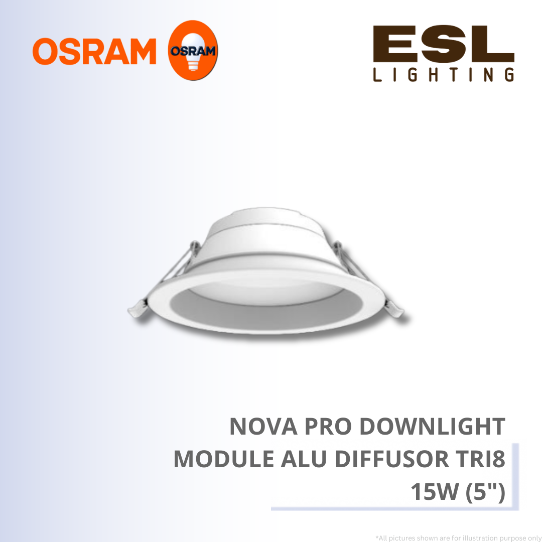 OSRAM NOVA PRO LED Downlight Module ALU Diffusor TRI8 Round 15W - 5 inch Switchable CCT