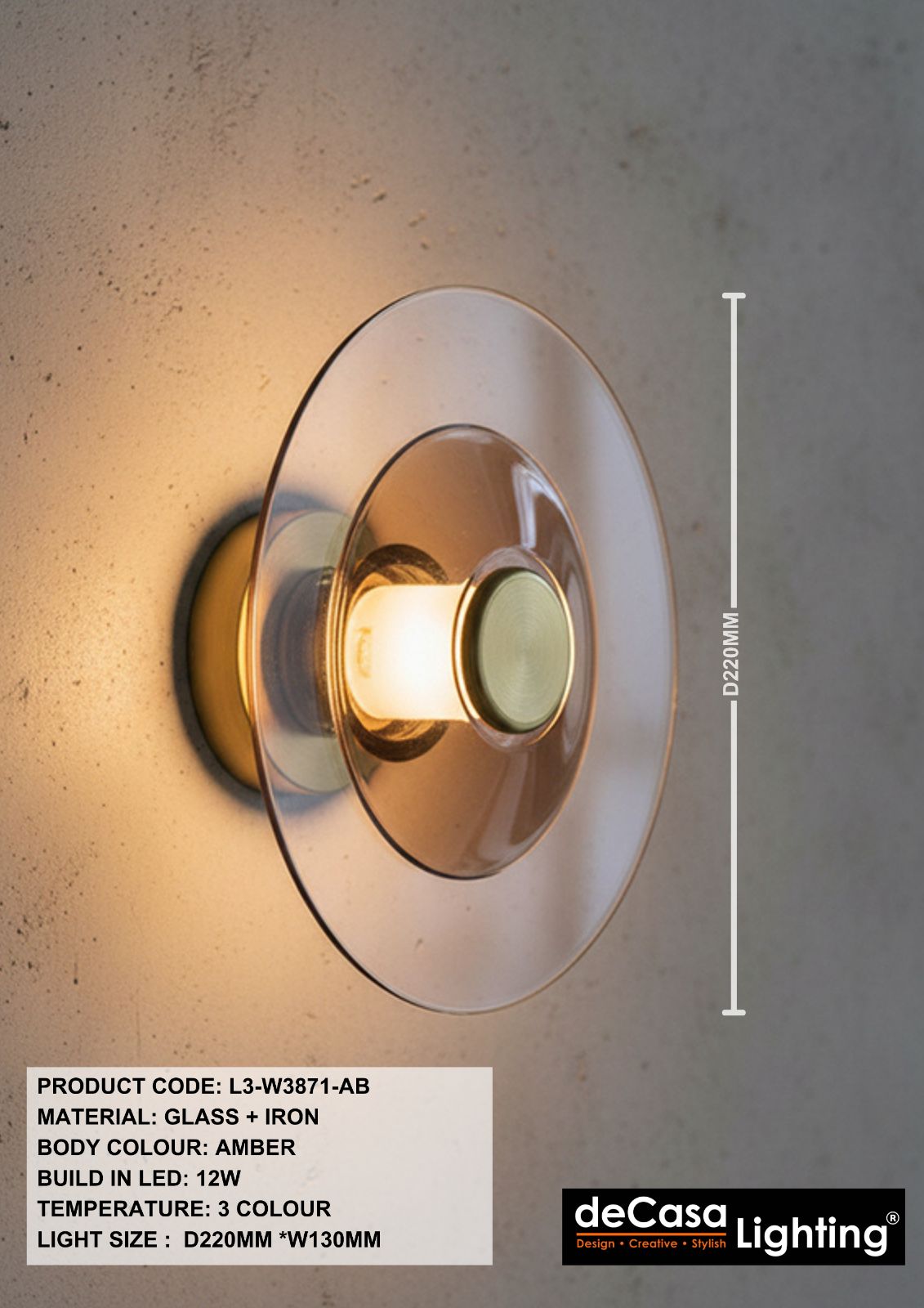 MODERN WALL LIGHT (L3-W3871-AB)