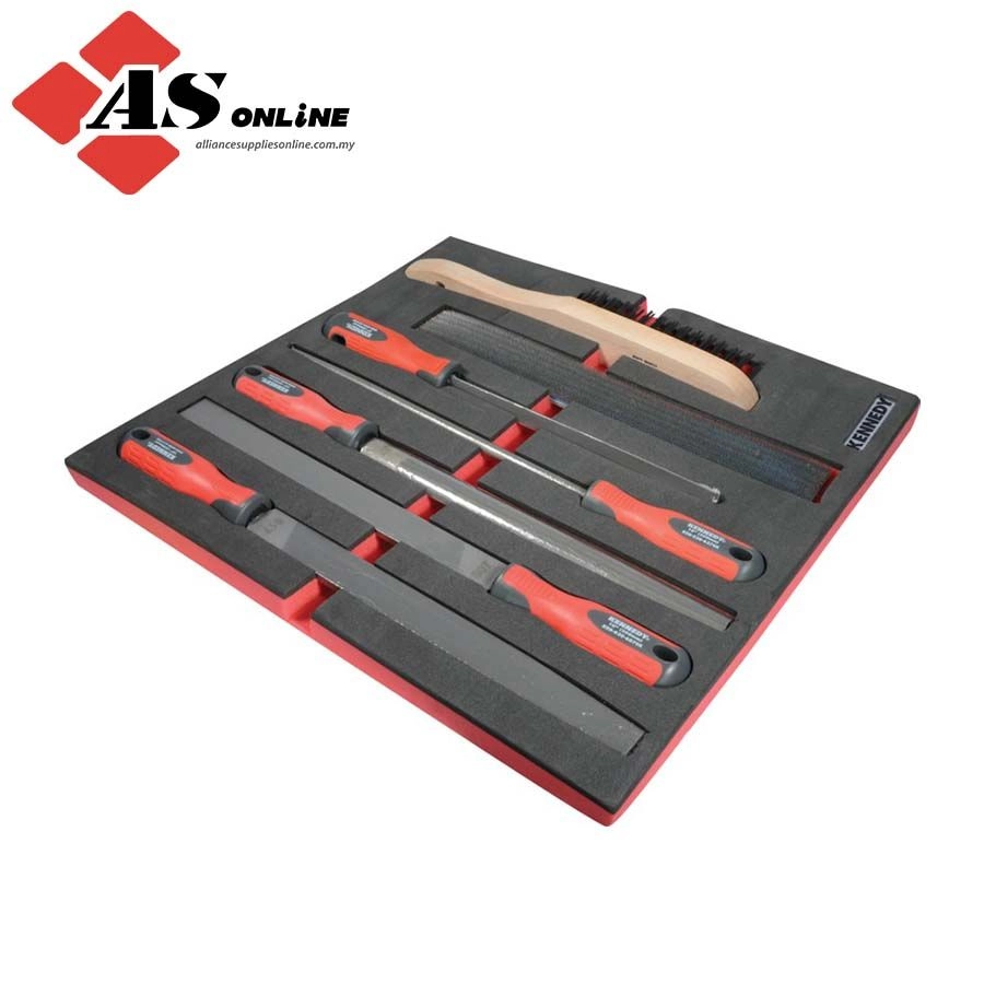 KENNEDY 7 Piece Engineers File Set in 2/3 Foam Inlay for Tool Chests / Model: KEN5950035K