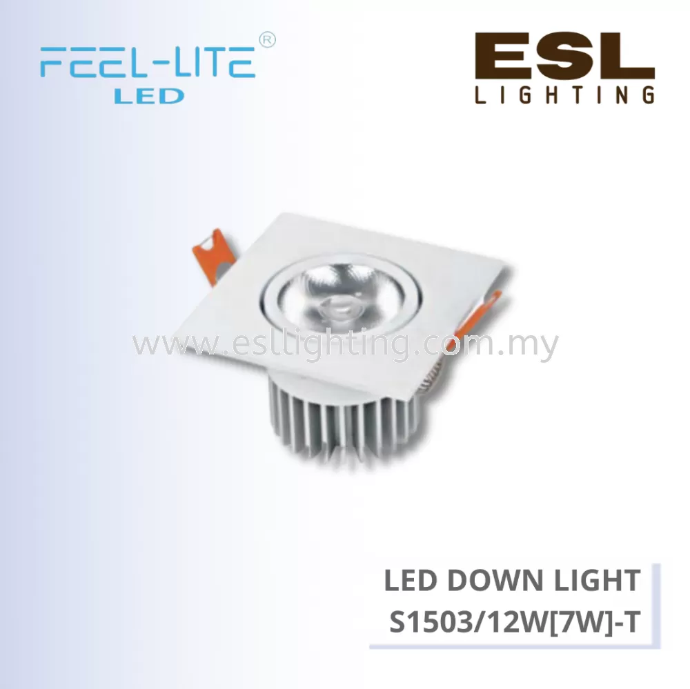 FEEL LITE LED RECESSED DOWN LIGHT SQUARE 7W (12W) - S1503/12W(7W)-T