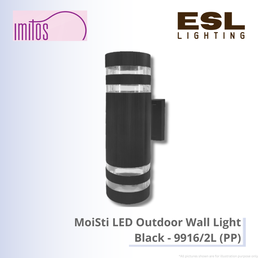 IMITOS MoiSti LED Outdoor Wall Light Black - 9916/2L (PP)