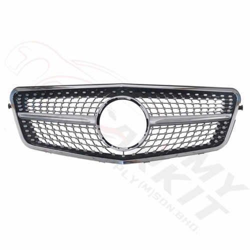 MERCEDES BENZ E CLASS W212 DIAMOND GRILLE SILVER CHROME