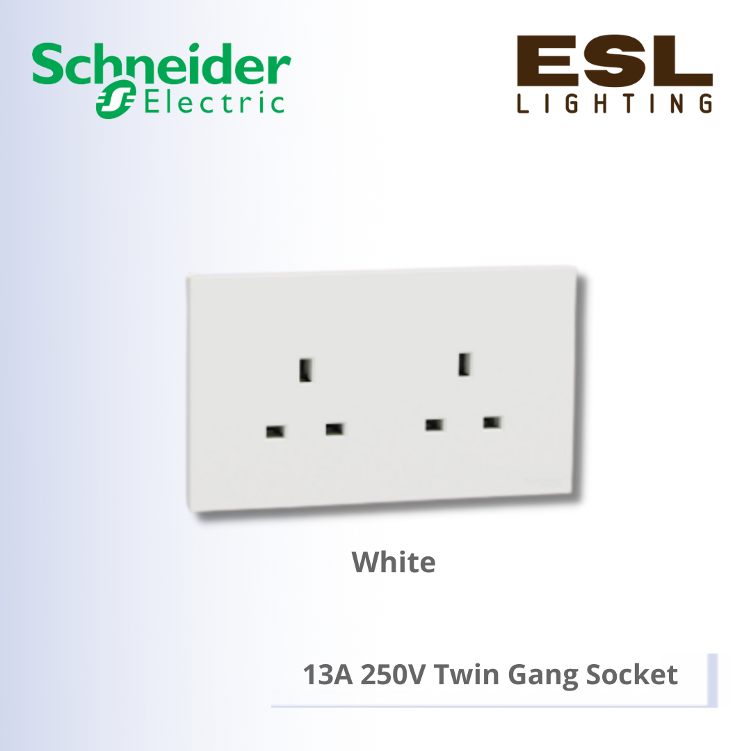 SCHNEIDER AvatarOn C 13A 250V twin gang socket - E87T426_WE_G11