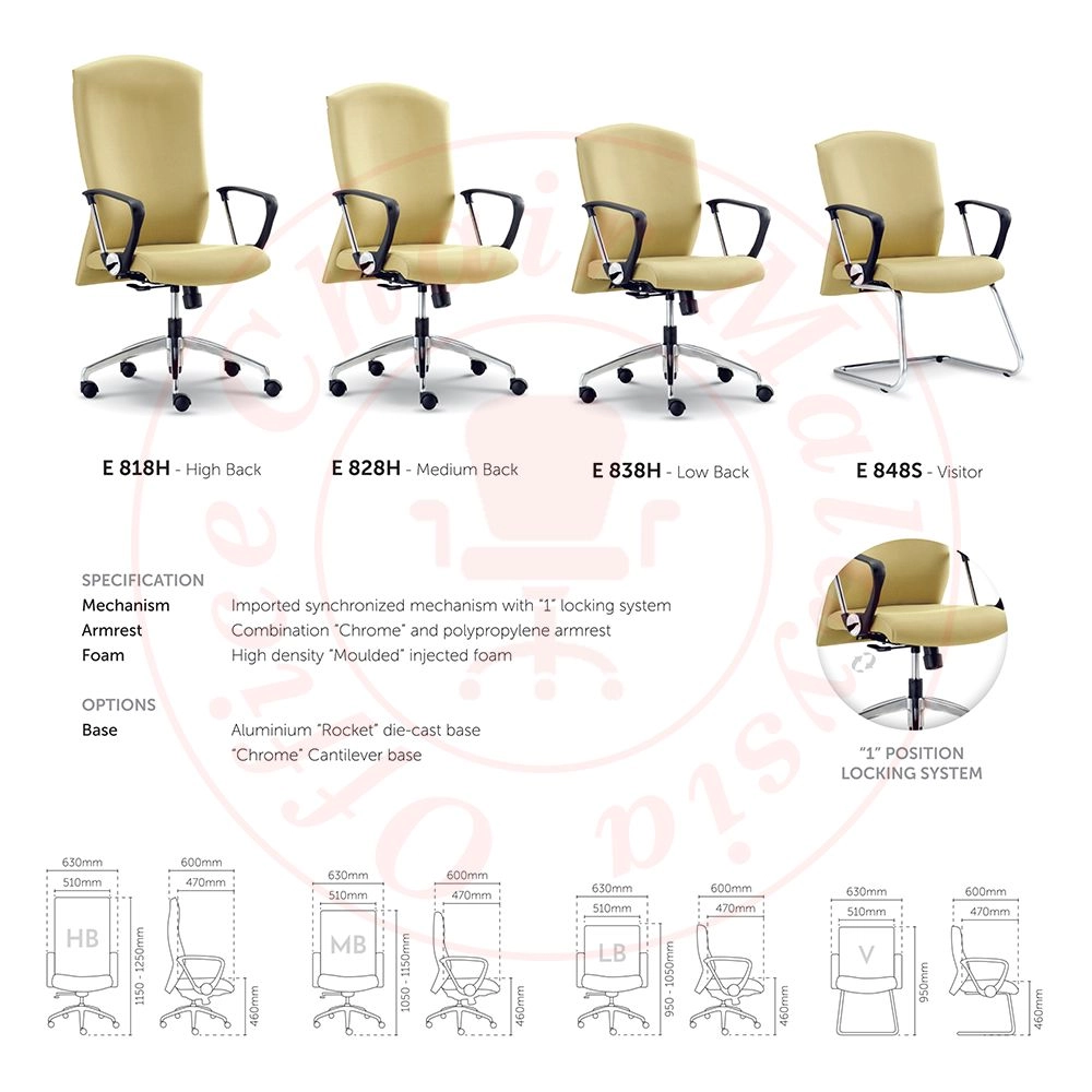 Focus Executive Chair / Office Chair / Kerusi Office / Kerusi Pejabat / High Back Medium Back Low Back Visitor Chair