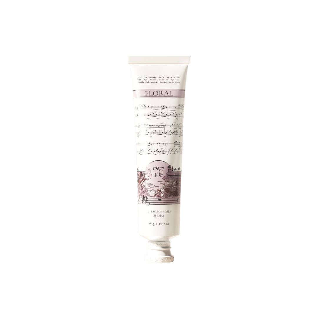 Roopy Musical Series: Plant Essential Oil Hand Cream 75g - Mirage of Roses