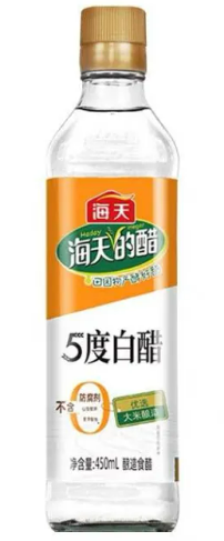 HADAY 5° WHITE VINEGAR (450ML) 海天  5度白醋