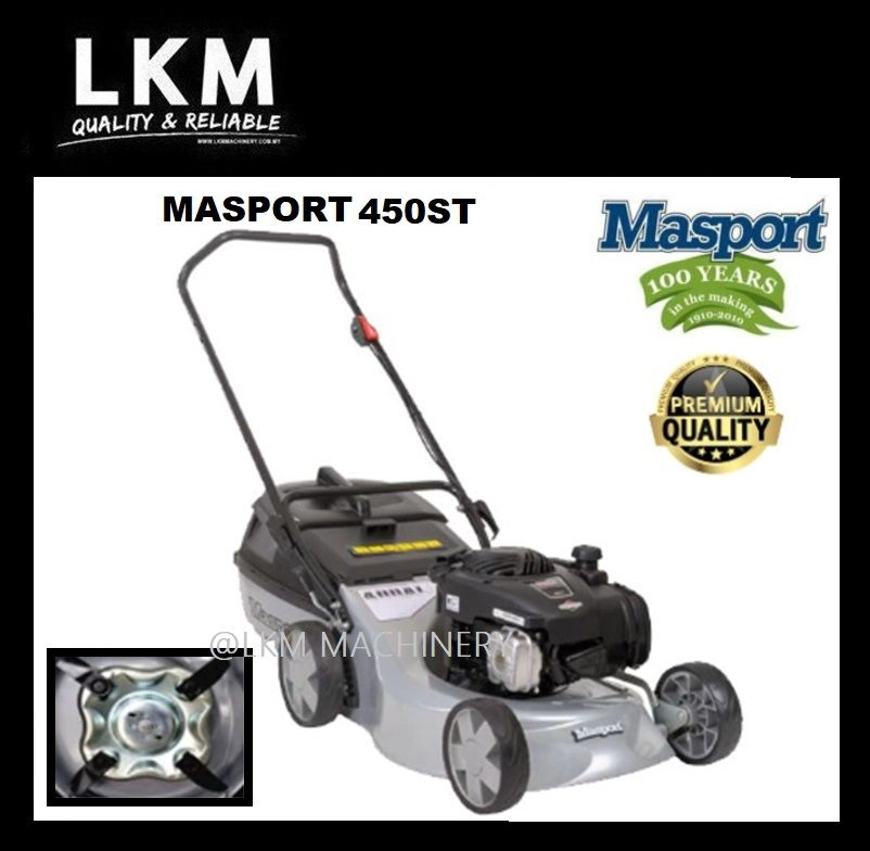 MASPORT MaxiCatch 450ST Petrol Lawn Mower C/W B&S Engine 450E Series 125cc