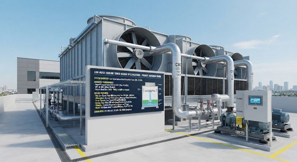 Low-noise cooling tower design specifications