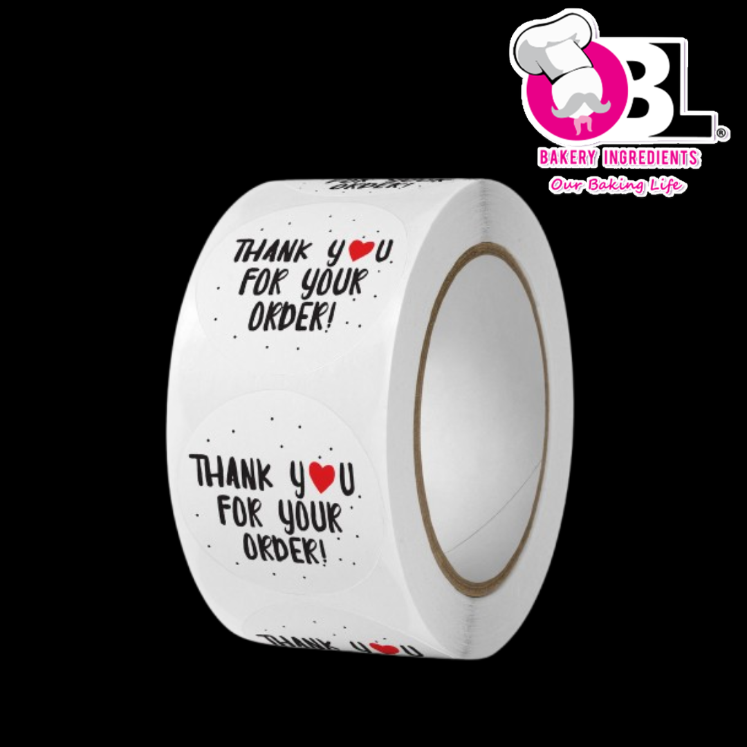 116207 THANK YOU FOR YOUR ORDER STICKER ROLL 500'S