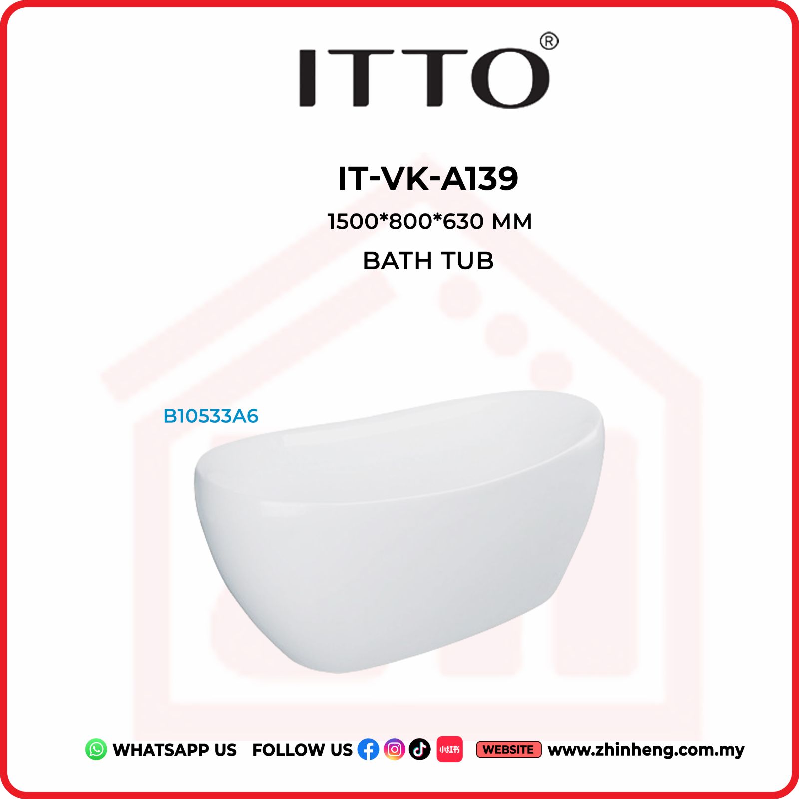 ITTOBATH TUB  IT-VK-A139