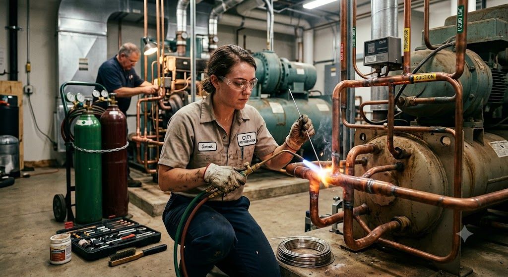 refrigeration copper tube brazing joining method