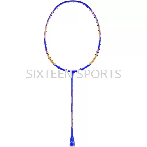 Li Ning Tectonic 3 Blue Gold Pink Badminton Racket (C/W Lining No.1 String & Overgrip)
