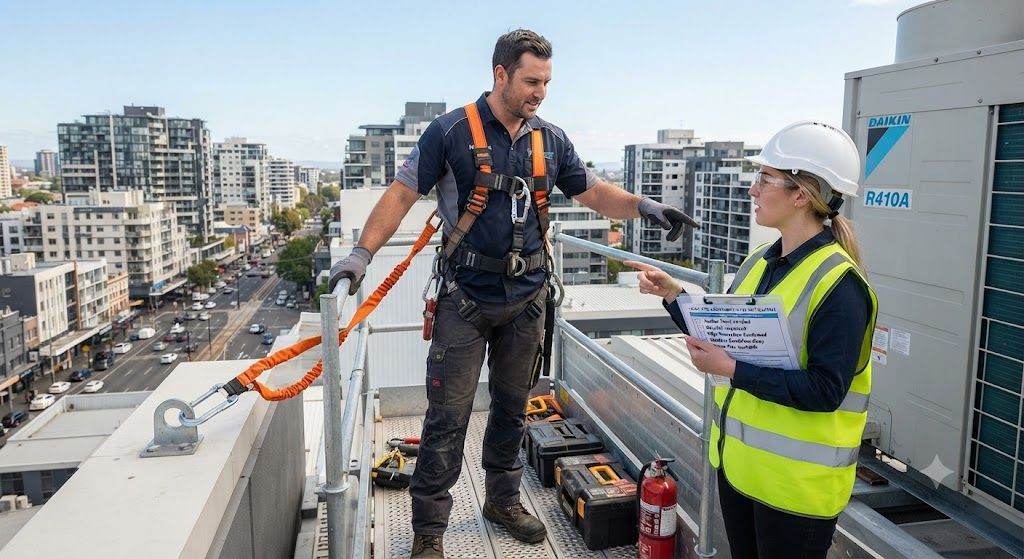 HVAC technician industrial height risk assessment