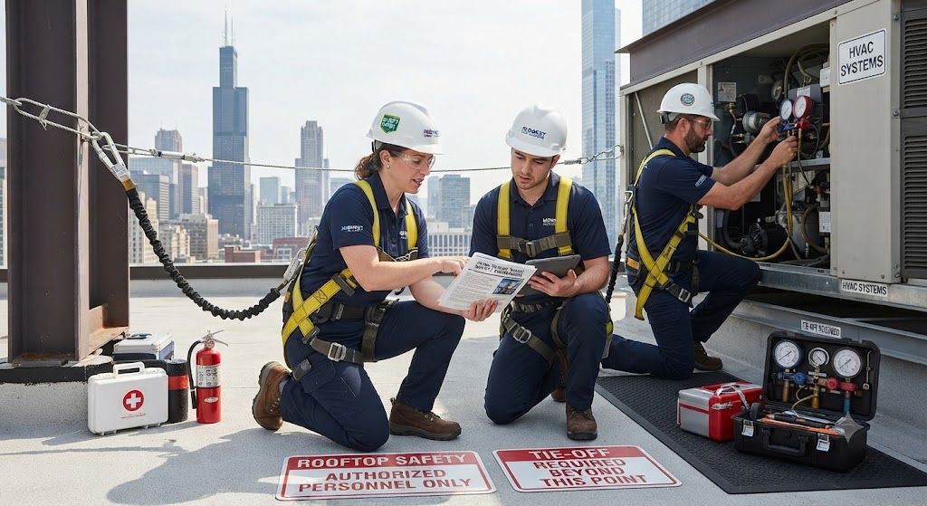 HVAC occupational safety height work standards