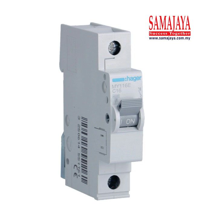 Hager MY116E 16A 1 Pole MCB