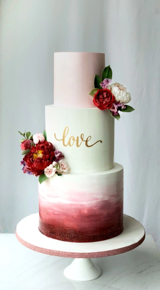 Sugar Flower Wedding Cake