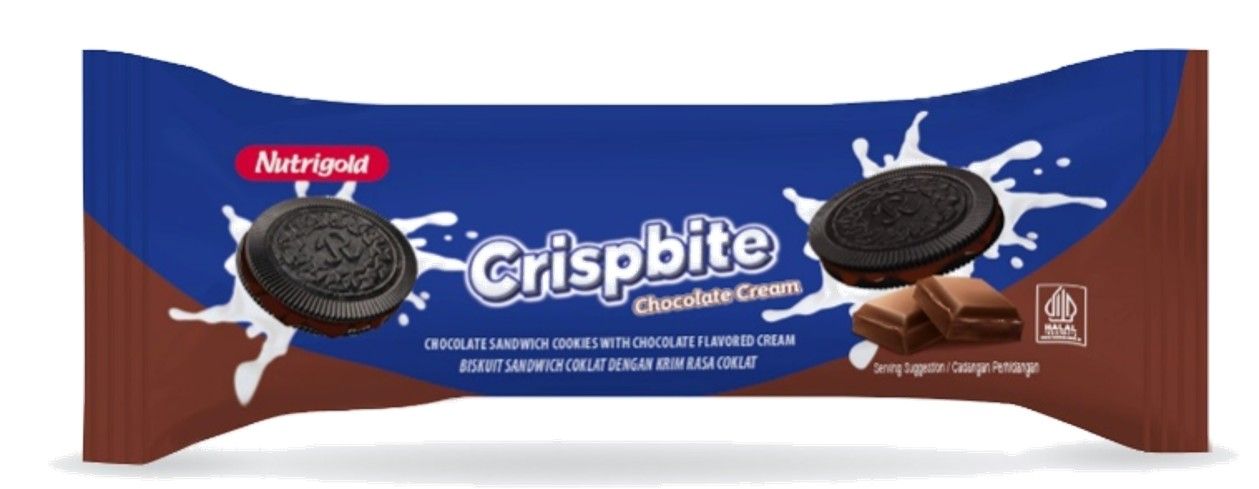 Nutrigold Crispbite Chocolate Sandwich Cookies (Chocolate cream) 108g
