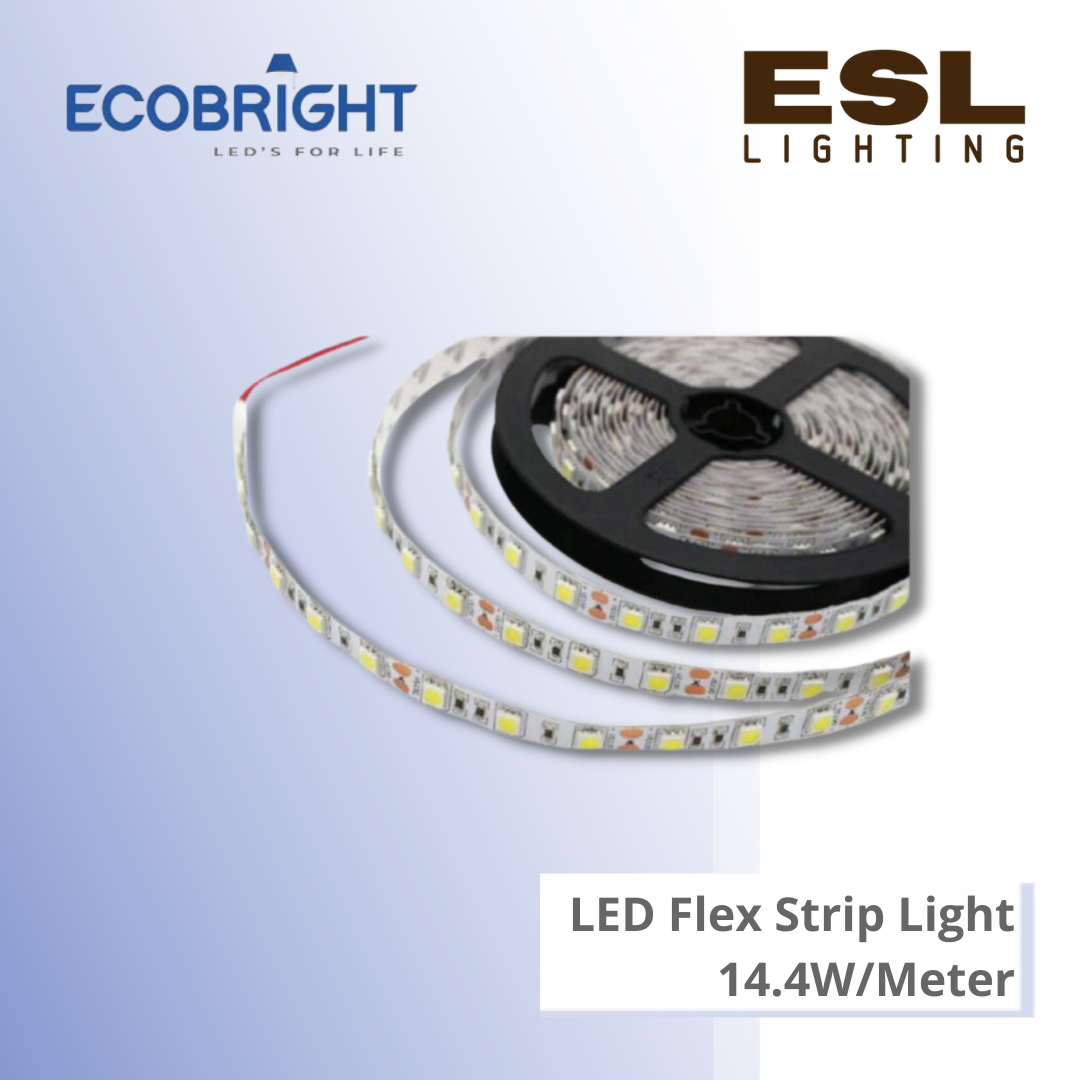 ECOBRIGHT LED Flex Strip Light 12V 14.4W/meter - 5M5050IP20