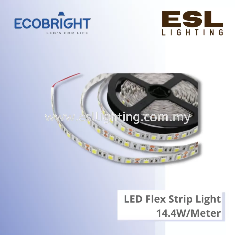 ECOBRIGHT LED Flex Strip Light 12V 14.4W/meter - 5M5050IP20