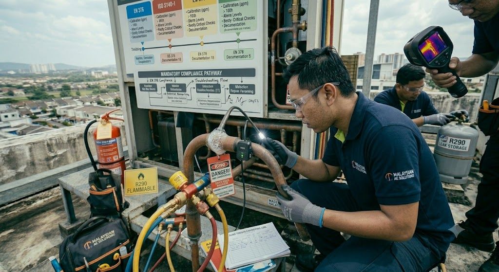 R290 leak detection troubleshooting