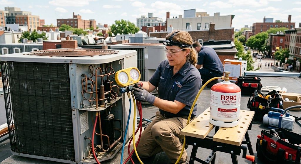 R290 refrigerant handling
