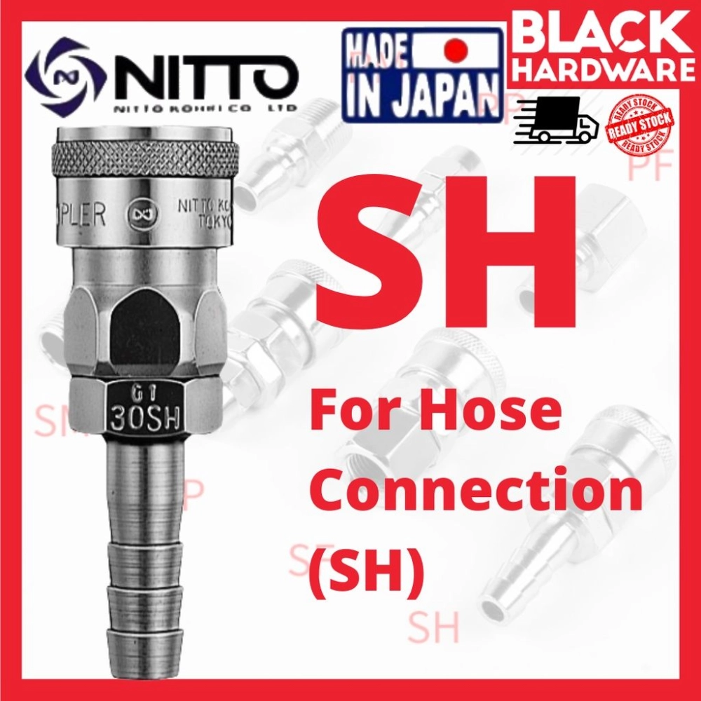 BLACK HARDWARE Nitto Pneumatic Quick Coupler Air Compressor Angin Hose Spare Part Accessory Fitting Connector 風槍吹尘枪壓縮機接口