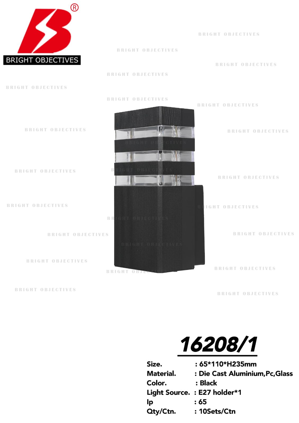 Outdoor Wall Lamp 16208/1 (using E27 bulb)