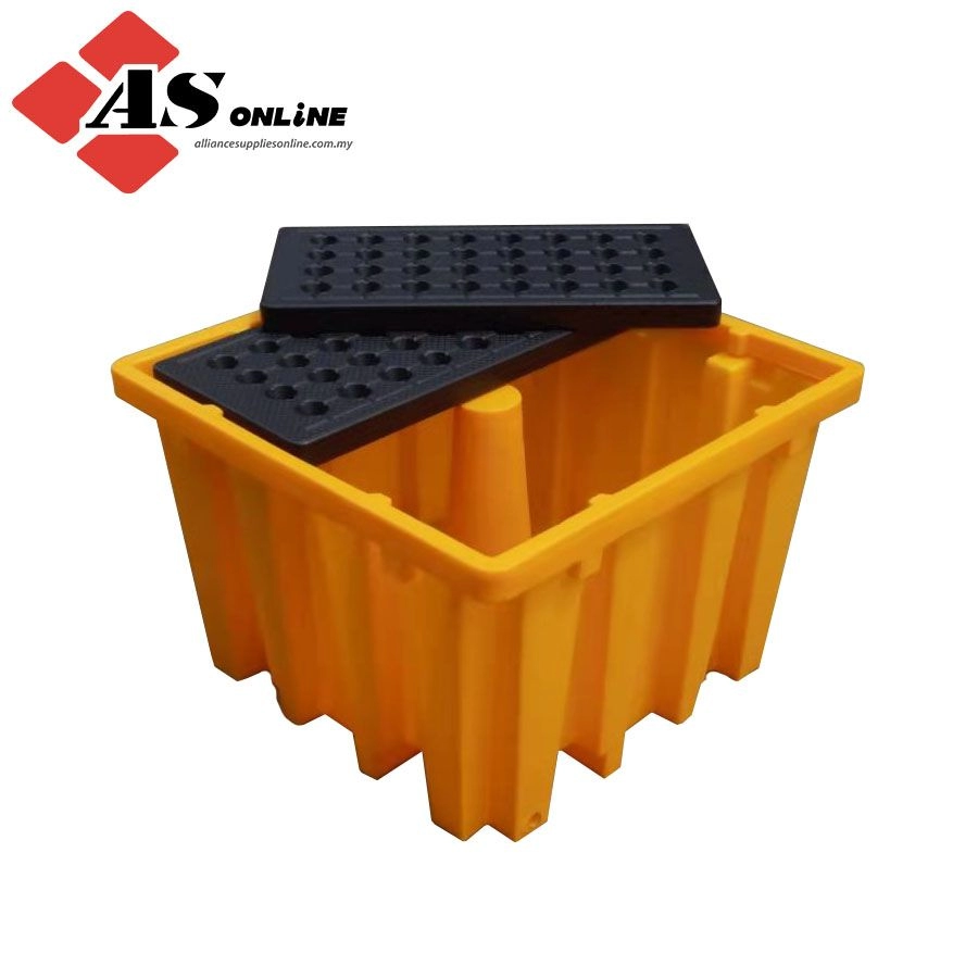 4-way IBC Tank Spill Pallet C/w Strong Grate & Drain Plug Sump Capacity:1200 Liters / Model: SPSIBCG