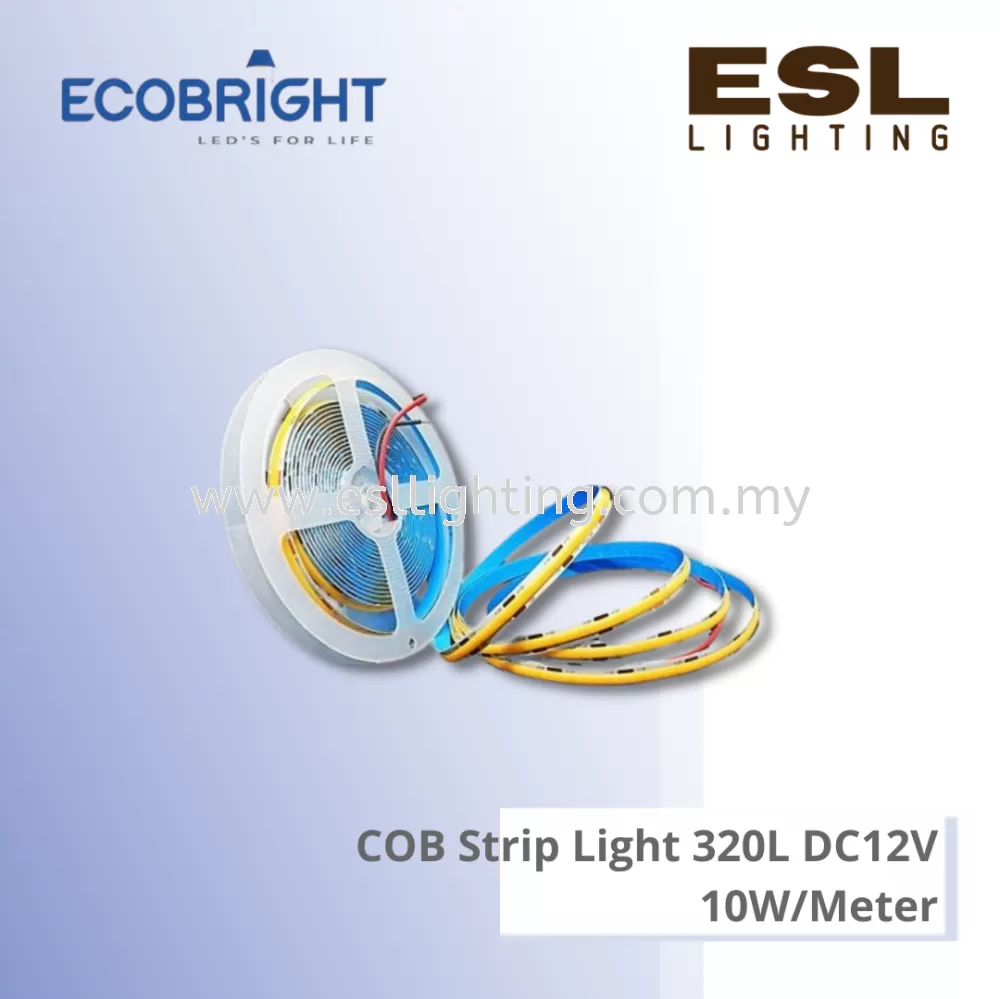 ECOBRIGHT COB Strip Light 320L DC12V 10W/Meter - 5M12V-C320L
