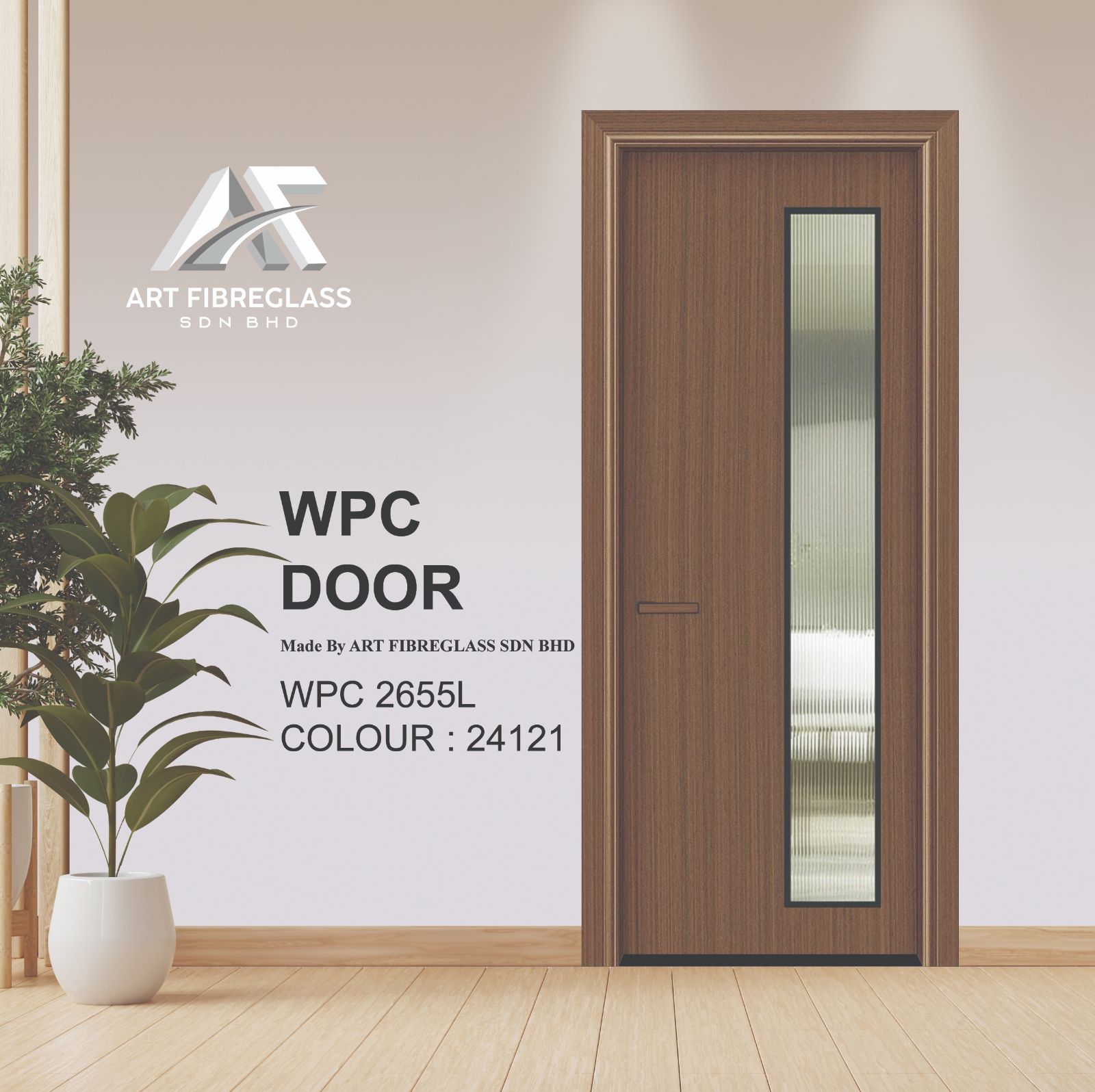 ART FIBRE WPC ALUMINIUM SWING DOOR - WPC2655L_24121