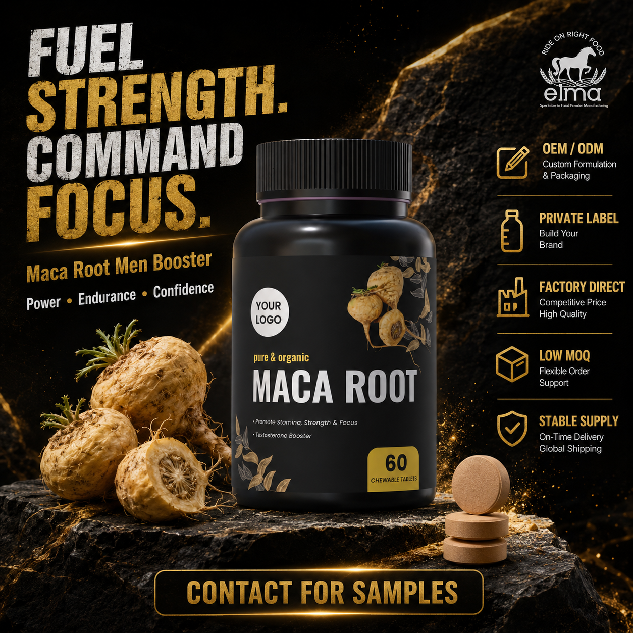 Bulk Maca Tablets Supplement OEM Supplier for International Buyers