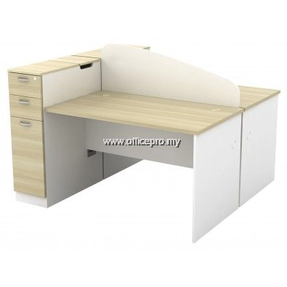 Mini Workstation Office Cluster Of 2 Seater | Office Cubicle | Office Partition Malaysia IPWT2-11 
