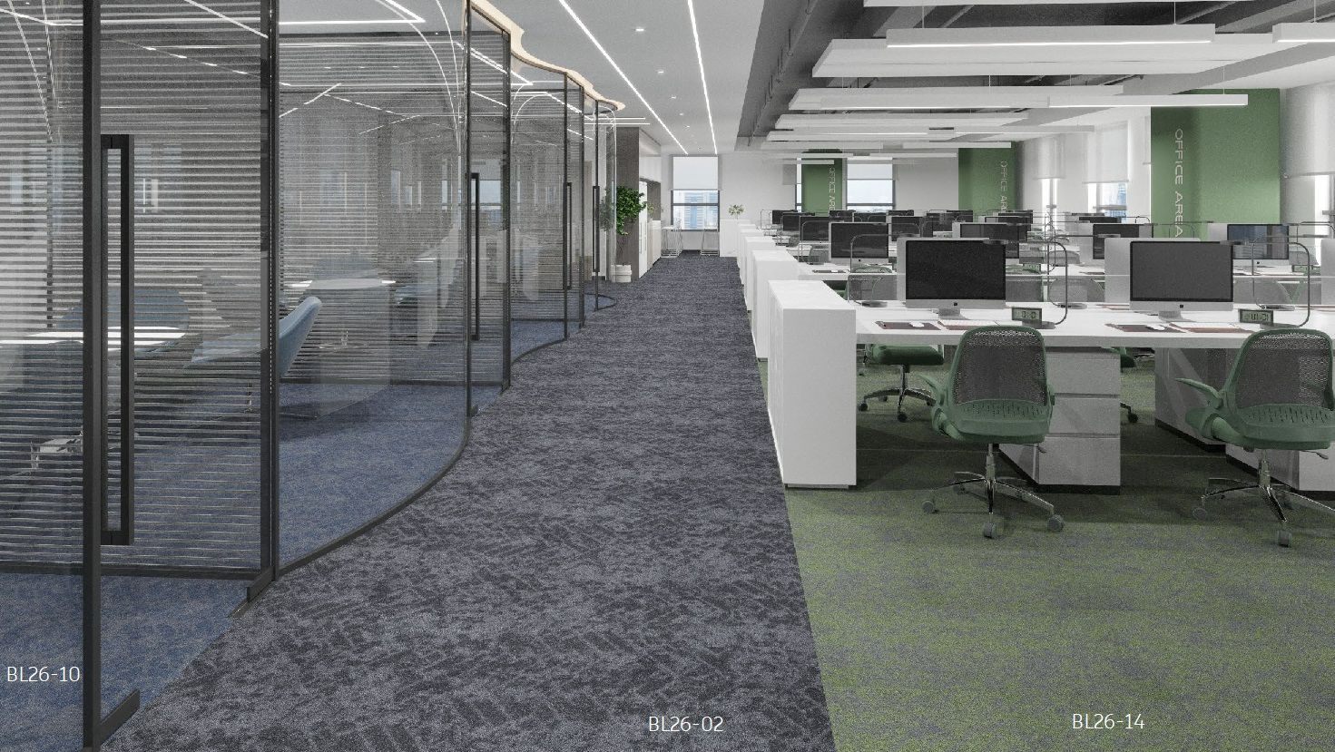 ISO Carpet Tile ~ OM/Bricklane (500mm x 1000mm) +/- 6.5mm *BL26 02, BL26 10, BL26 14