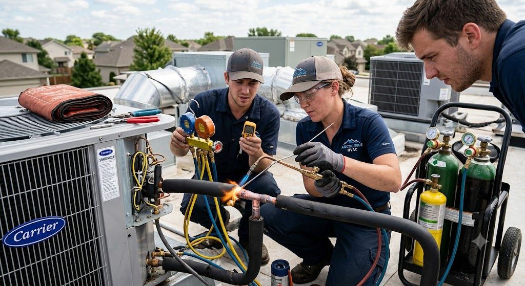 brazing procedure for HVAC cooling systems