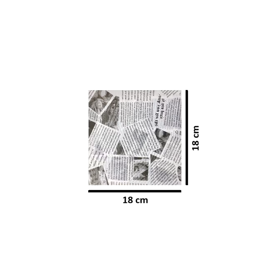 (18x18cm) WHITE Food Wrapping Parchment Grease Paper / Test Liner Food Wrapper Paper