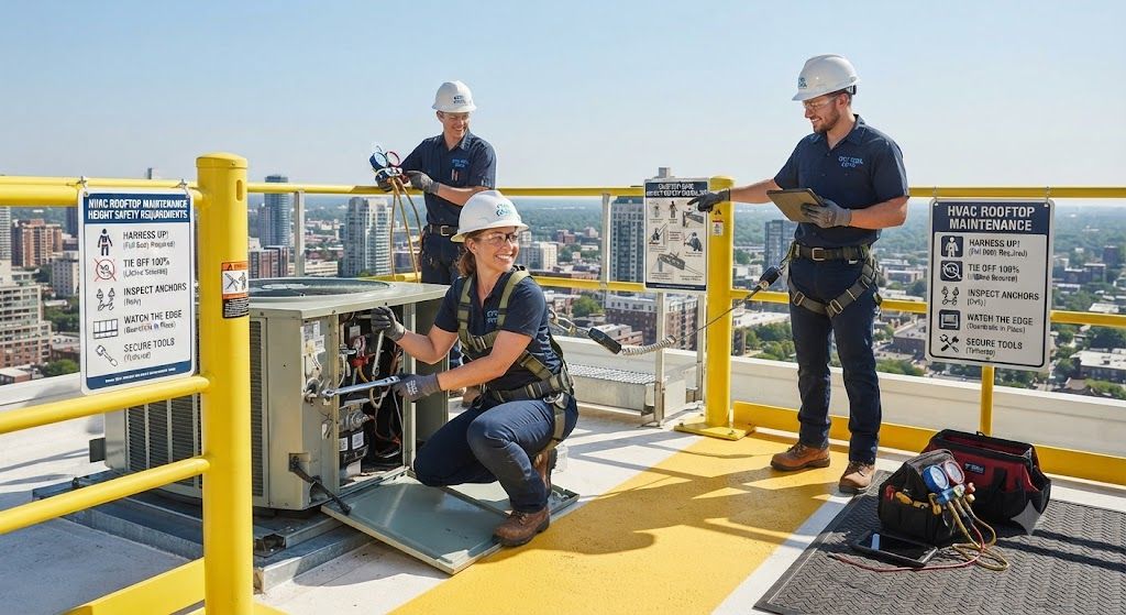 HVAC maintenance height safety requirements