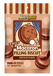 Nutrigold Macaron Filling Biscuit (Chocolate) 75g