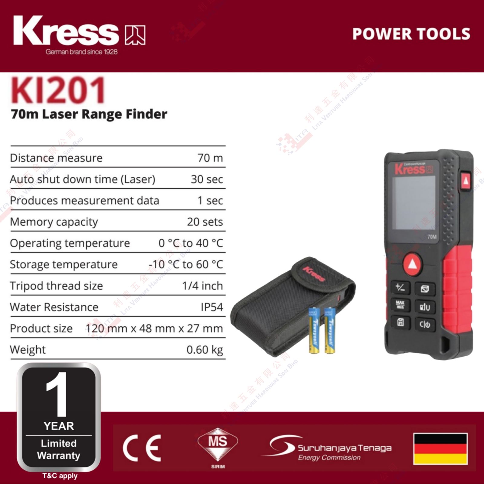 KRESS BRAND LESER RANGE FINDER - KI201