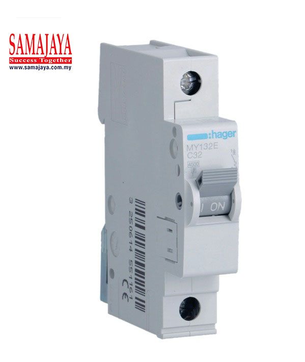 Hager MY132E 32A 1 Pole MCB