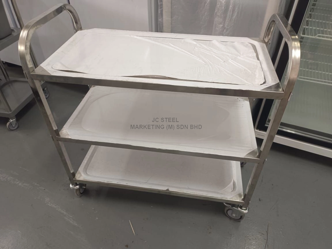 Stainless Steel 3 tier Food Trolley