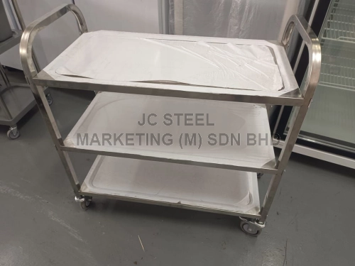 Stainless Steel 3 tier Food Trolley