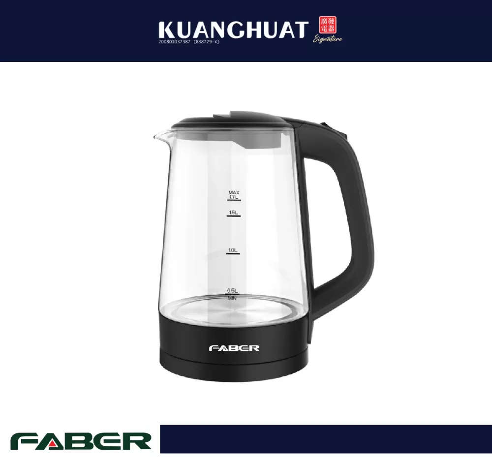 FABER Glass Kettle (1.7L) FCK OCEANO 170BK