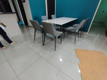 Ceramic Dining Table | Dining Chair | Set Meja dan Kerusi Makan Deliver To Abel Residensi Bukit Mertajam Penang